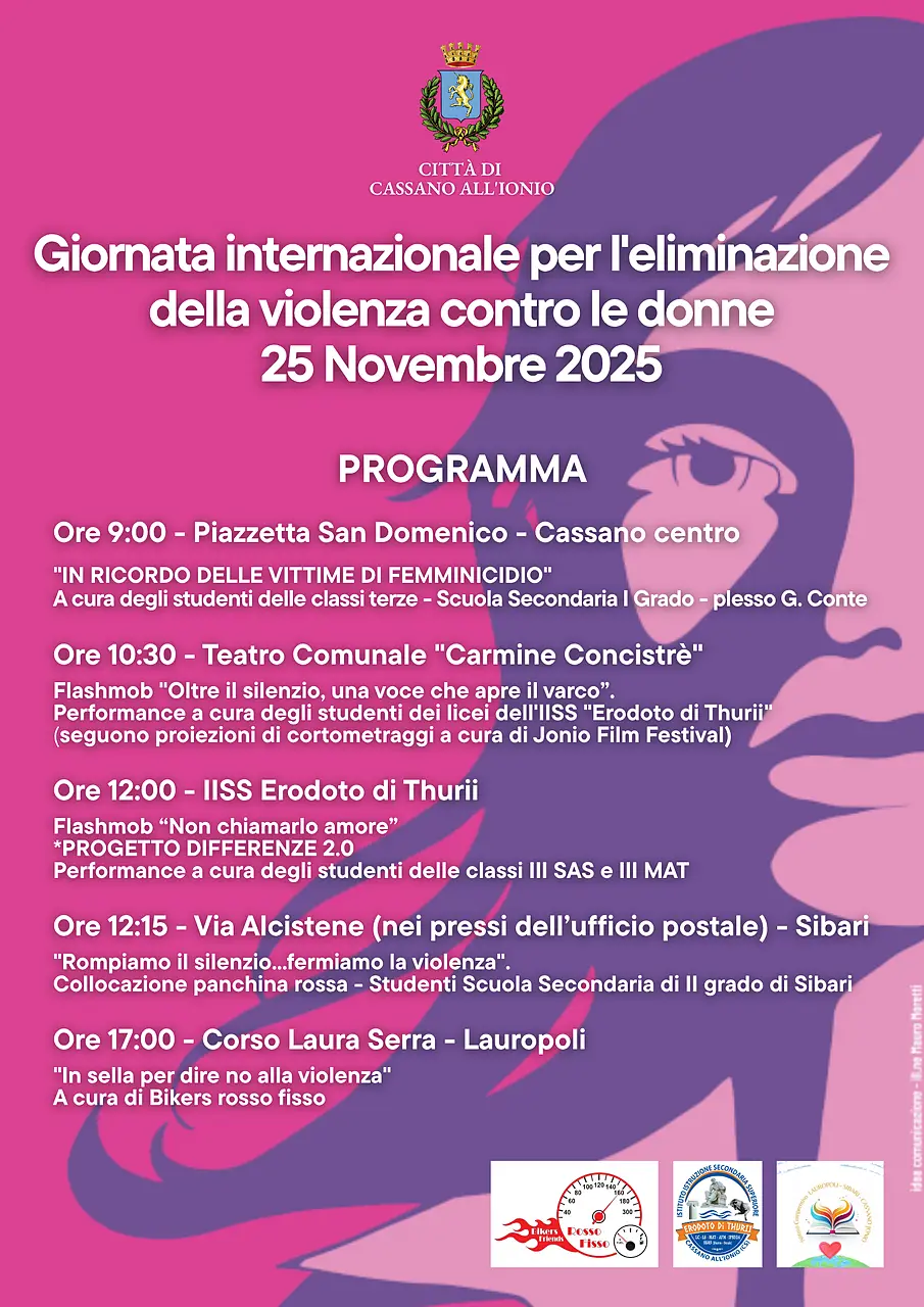 Il manifesto con le iniziative