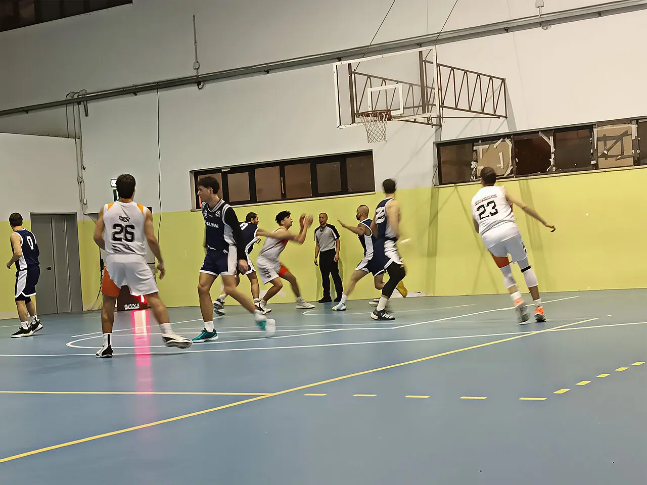 Un momento del match