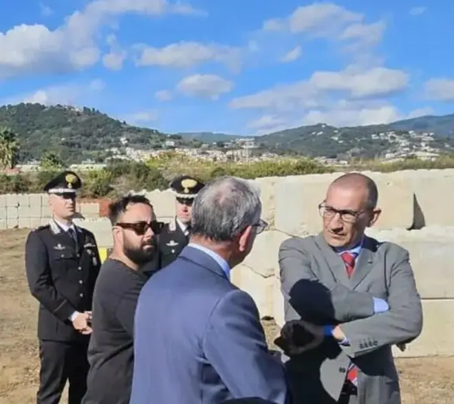 Un momento del sopralluogo