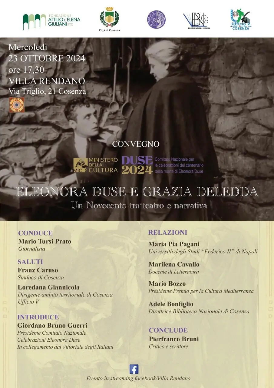 L’incontro gode del patrocinio della fondazione “Attilio ed Elena Giuliani”