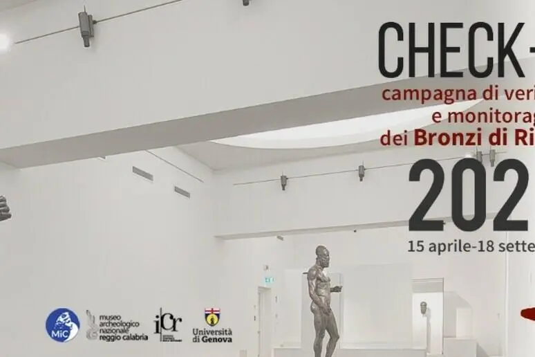 locandina campagna di manutenzione dei Bronzi di Riace