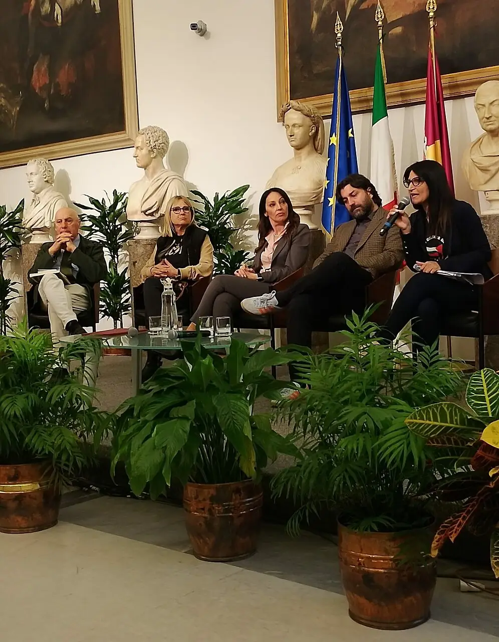 Da sinistra: Raffaele Losardo, Federica Sciarelli, Svetlana Celli, Mauro Nigro, Giulia Zanfino