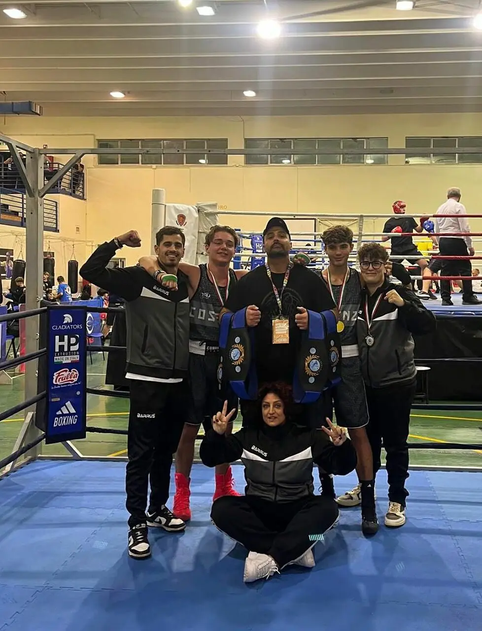 Massarini con i suoi atleti