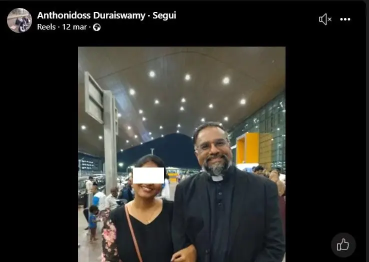 Un reel pubblicato sul social di Anthonidoss Duraiswamy