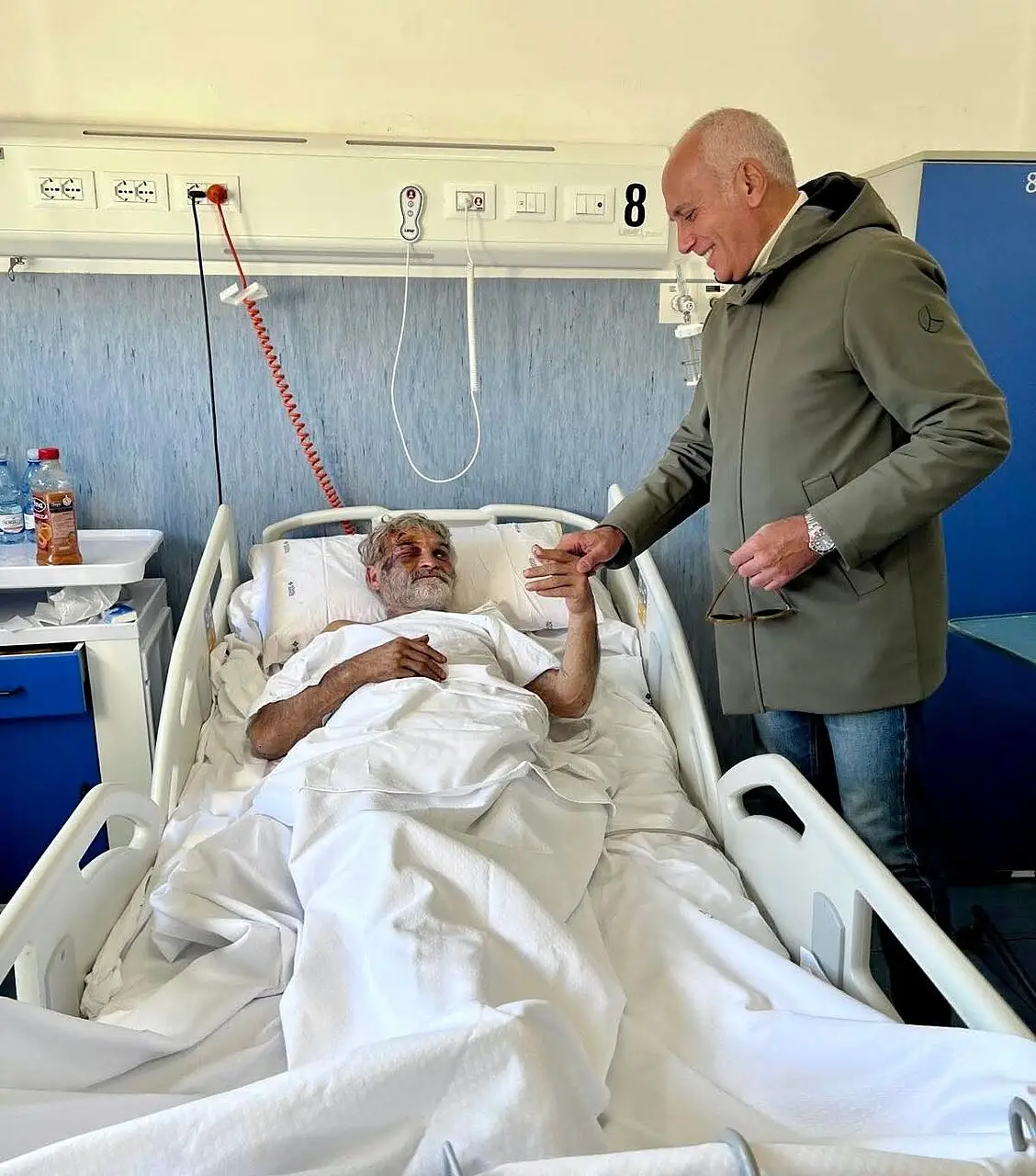 Caruso visita Cristian in ospedale