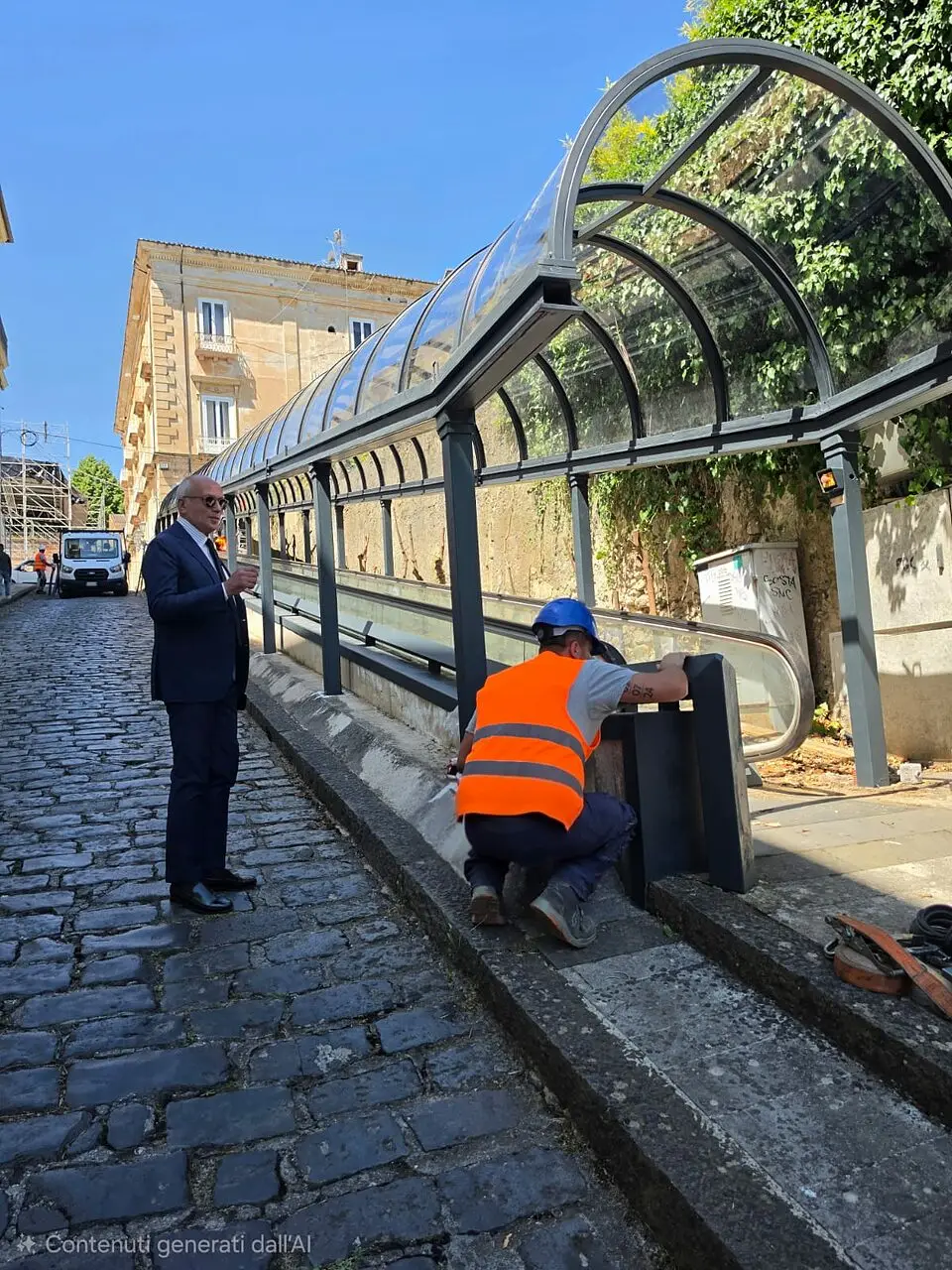 Il sopralluogo del sindaco