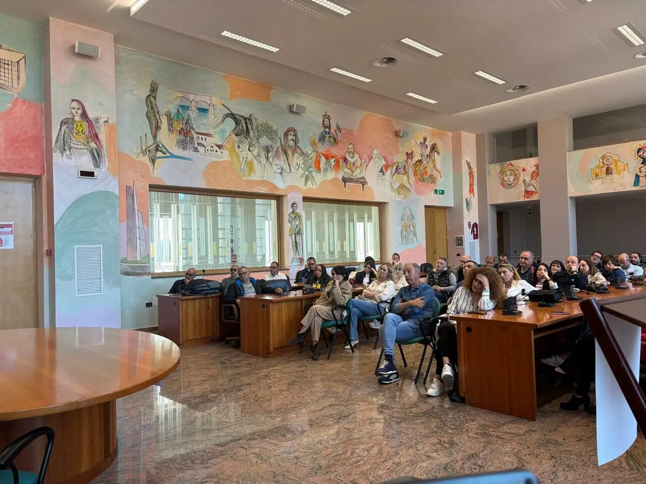 i tirocinanti di inclusione sociale in uno dei diversi incontri tenuti in Comune