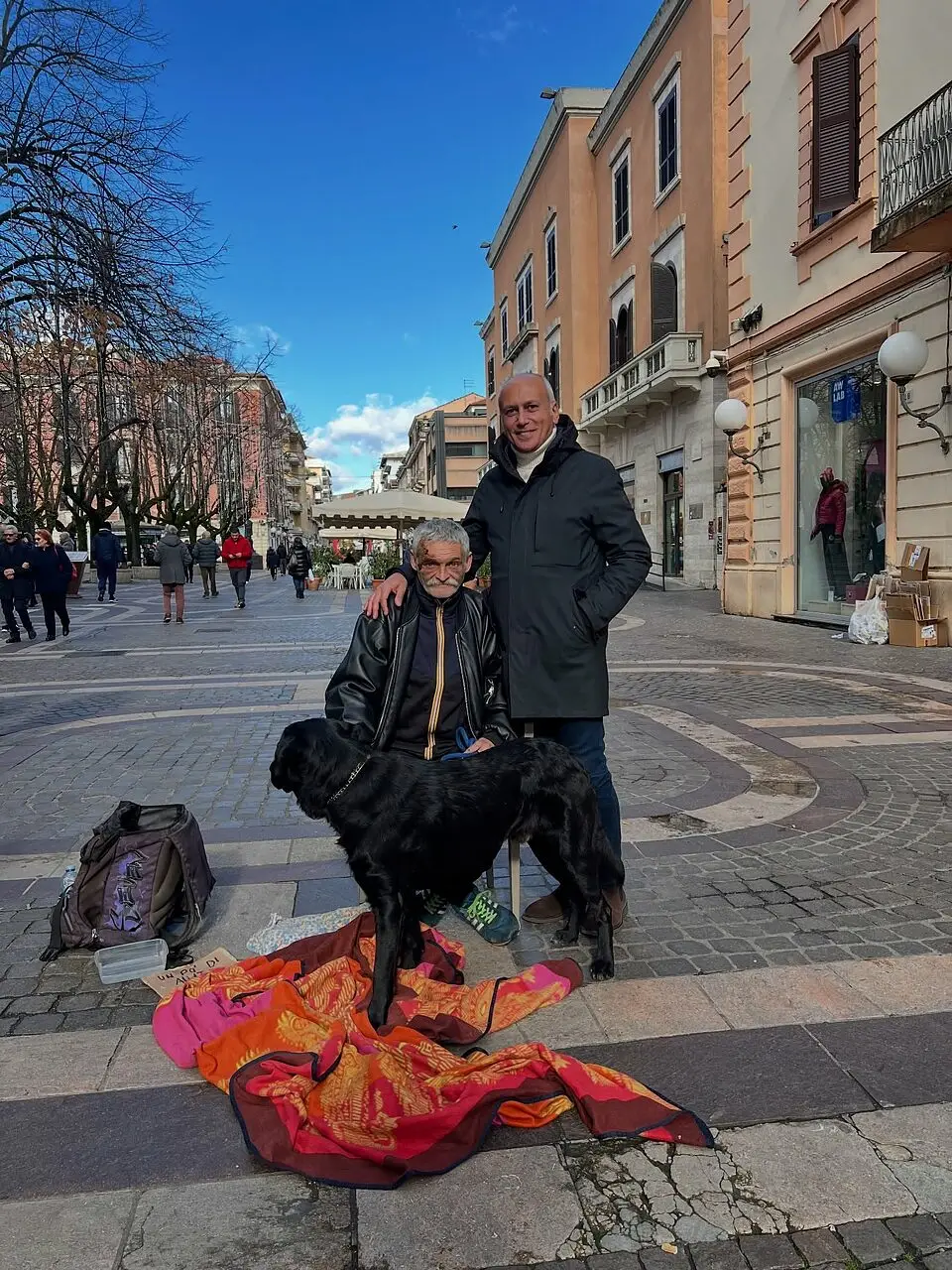 Cristian a corso Mazzini con il sindaco Caruso