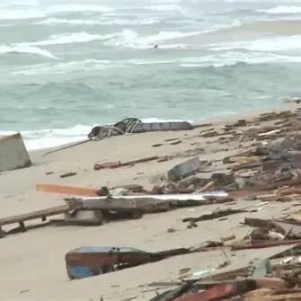 La spiaggia di Steccato di Cutro dopo la tragedia