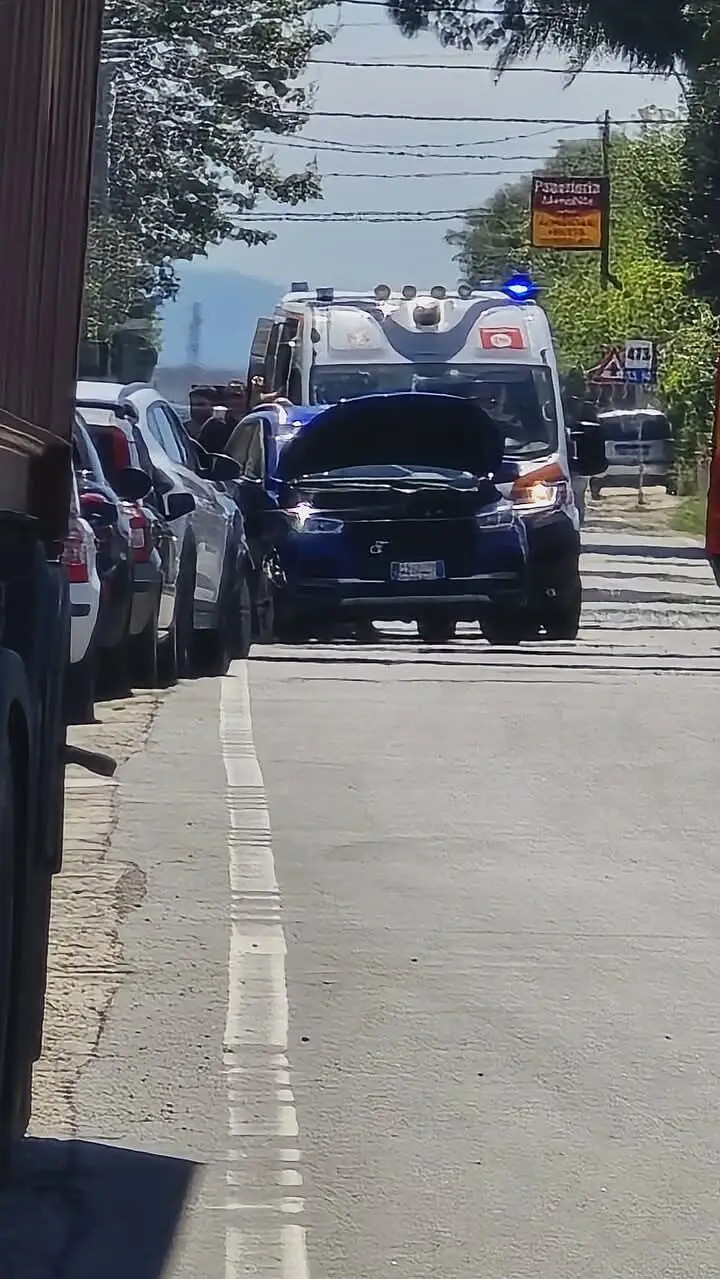 L'ambulanza sul posto