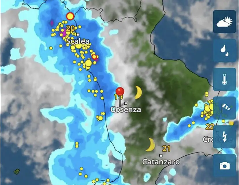 Mappa piogge