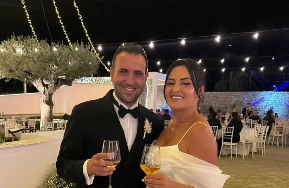 Cirillo con la neo moglie