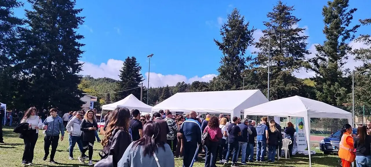 Un momento della Festa al campo sportivo di Potame