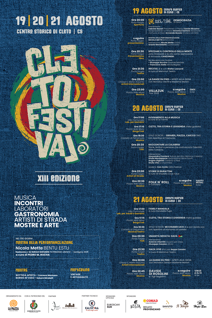 Il calendario del Cleto Festival