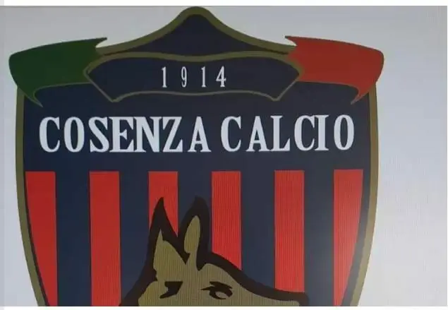 Cosenza Calcio Stendardo rosso blue con lupo