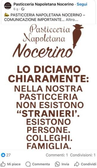Il post della pasticceria Nocerino