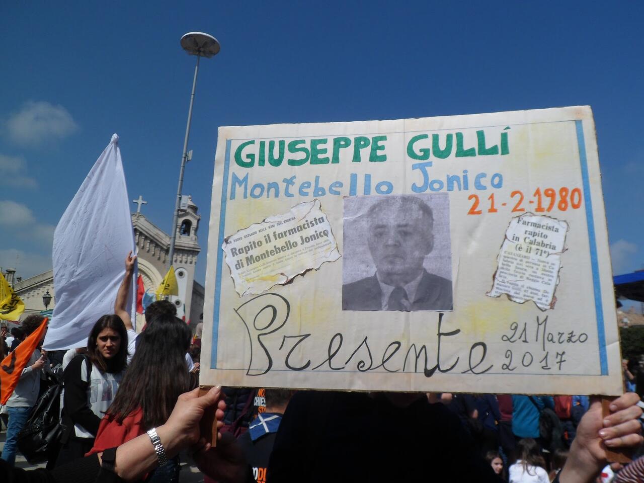 Una manifestazione in memoria di Giuseppe Gullì