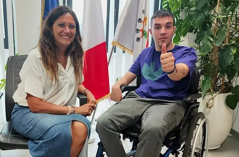 La Succurro insieme al giovane Elia