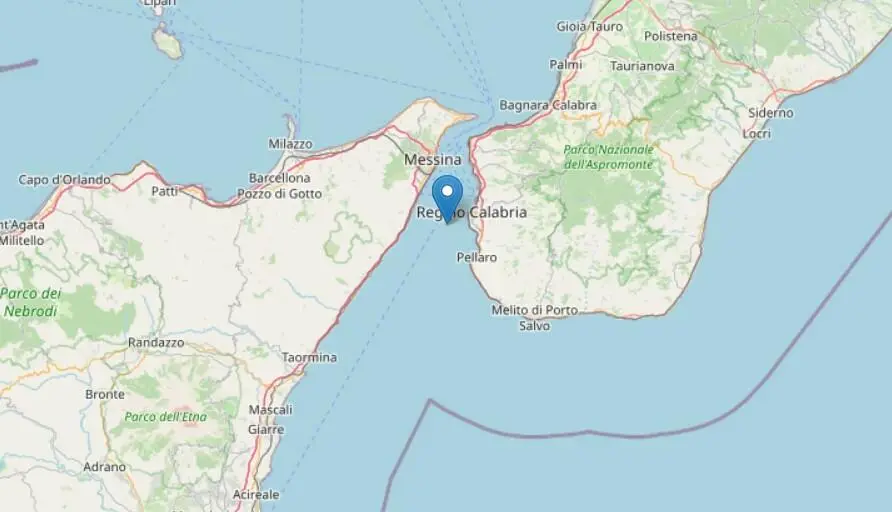 Terremoto nello Stretto di Messina