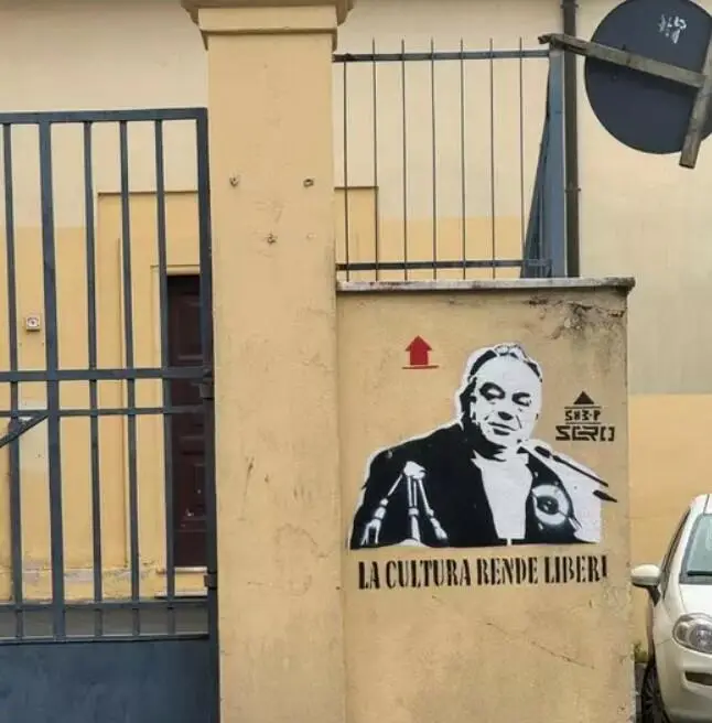 Il murale dedicato a Gratteri