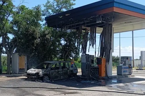L'auto incenerita