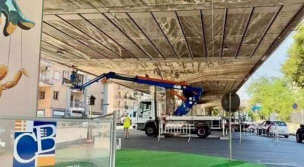 I lavori in via Padre Giglio