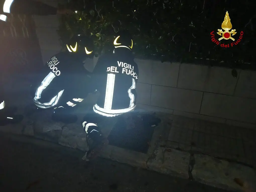vigili del fuoco a lavoro