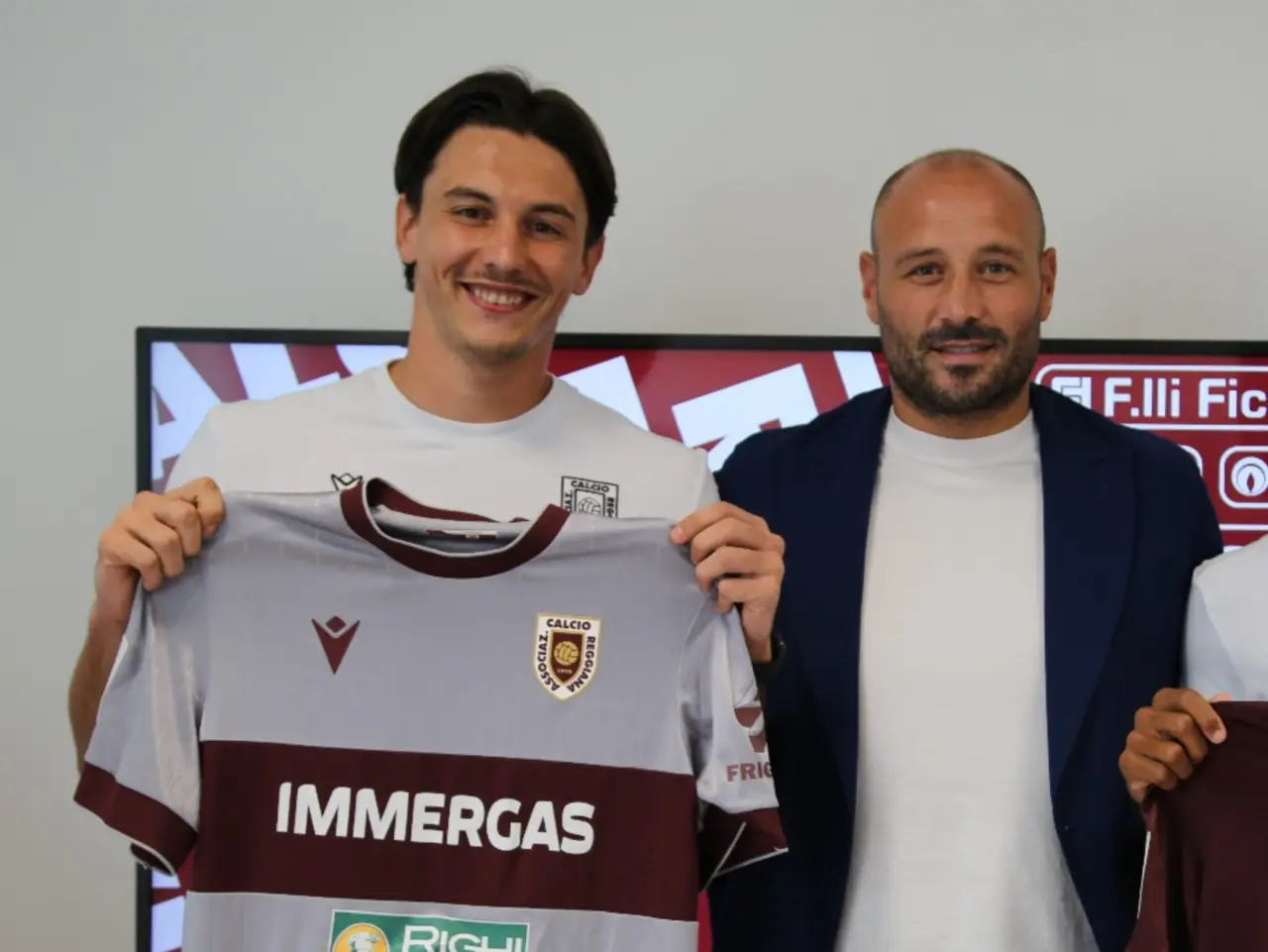 Saro assieme al dt Scognamiglio - foto AC Reggiana