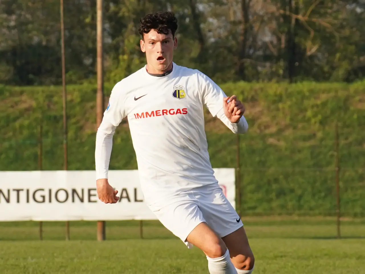 Bonetti in azione con la maglia del Lentigione
