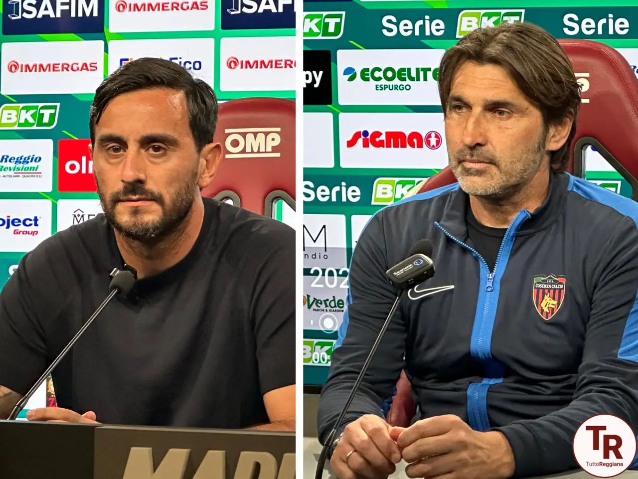 Alberto Aquilani e William Viali nella sala stampa del "Città del Tricolore": sarà uno di loro il successore di Nesta?