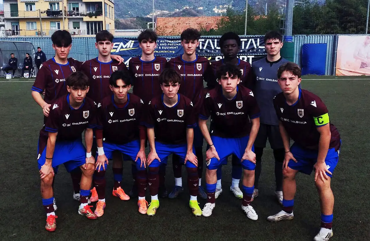 La formazione iniziale dell’Under 16 che ha sconfitto l'Entella