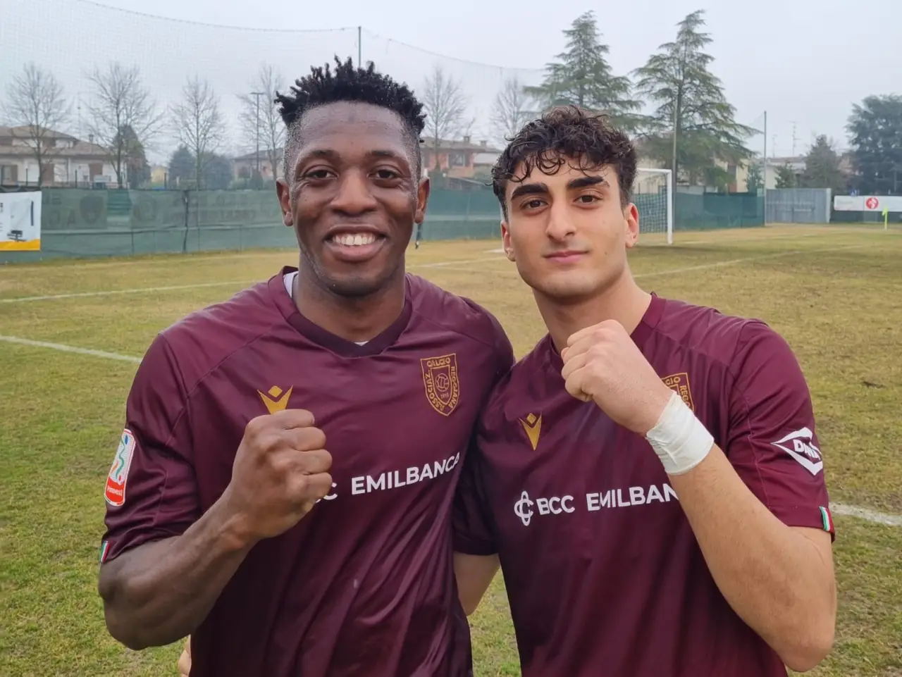 Shaibu e De Marco festeggiano la vittoria contro l'Udinese