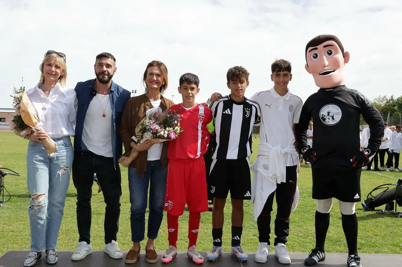 I capitani di Monza, Juventus e Milan con la famiglia Vecchi