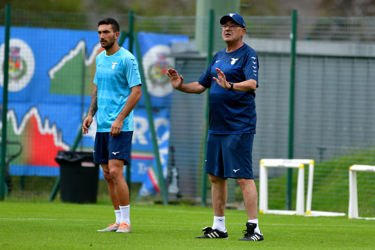 Danilo Cataldi e Maurizio Sarri