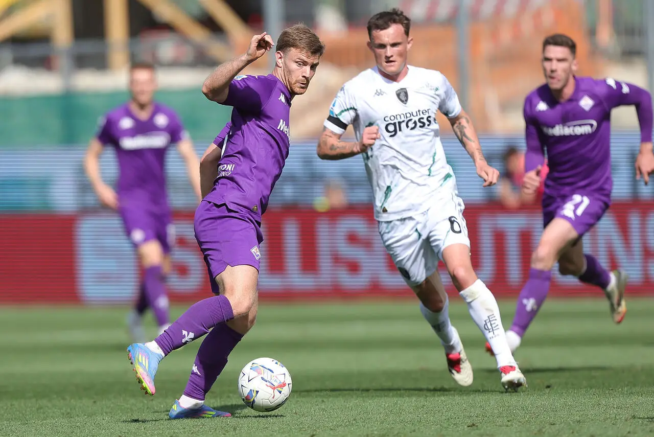 FLORENCE, ITALY - APRIL 27: Lucas Beltran of ACF Fiorentina in action during the Serie A match between Fiorentina and Empoli at Stadio Artemio Franchi