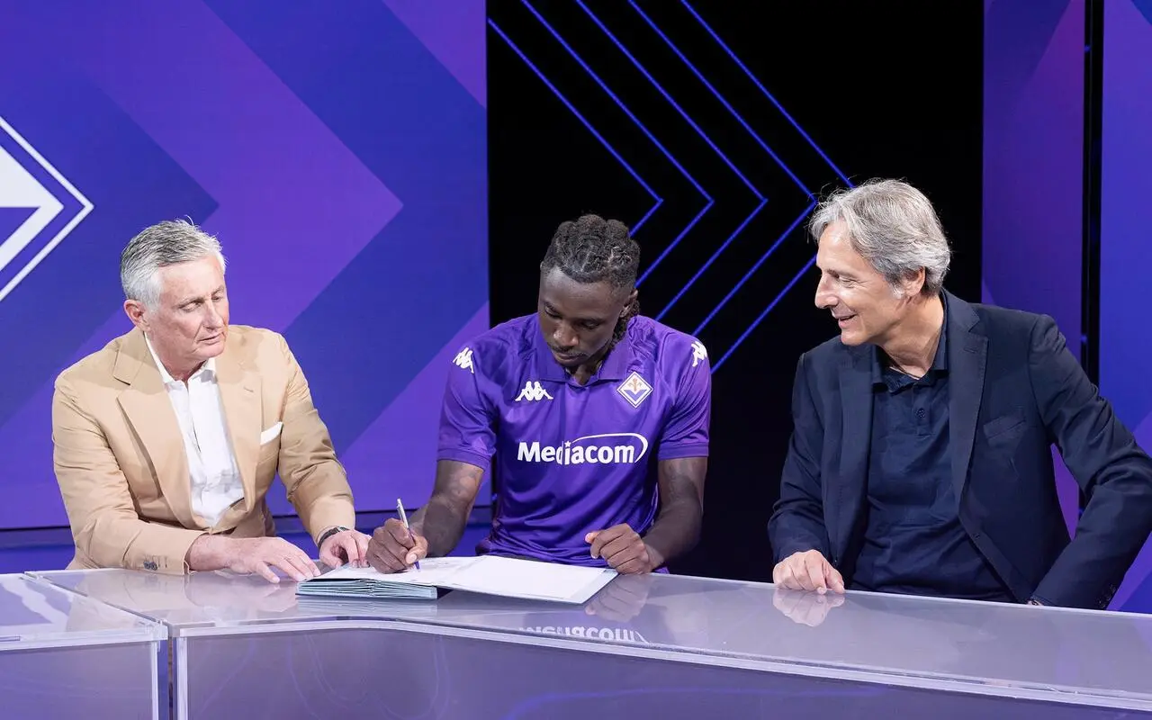 Kean, Pradé e Ferrari foto profilo ufficiale X @acffiorentina