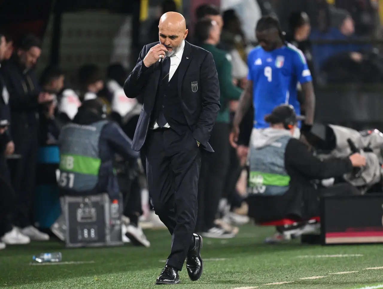 DORTMUND, GERMANY - MARCH 23: Luciano Spalletti, head coach of Italy looks on during the UEFA Nations League Quarterfinal Leg Two match between Germany and Italy