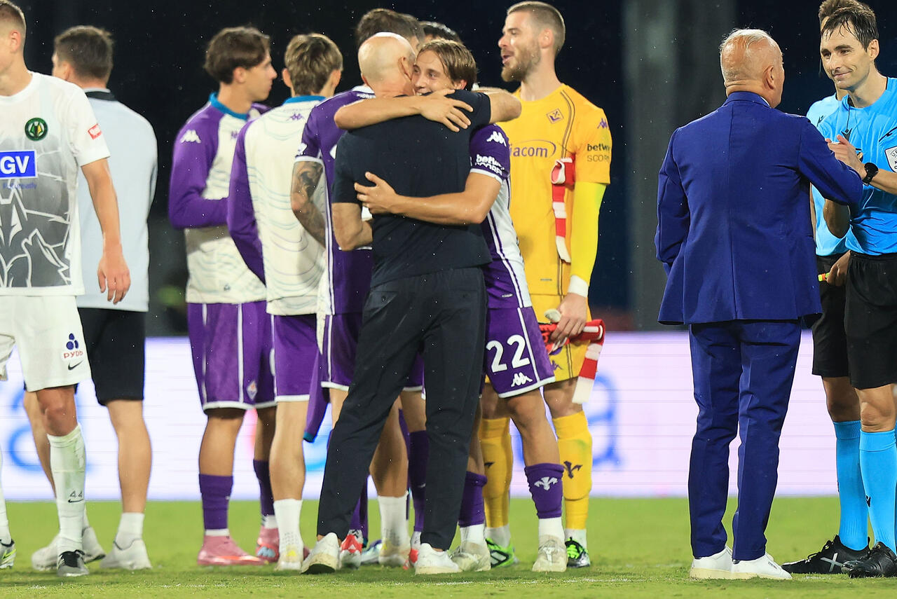 Jacopo Fazzini e Stefano Pioli