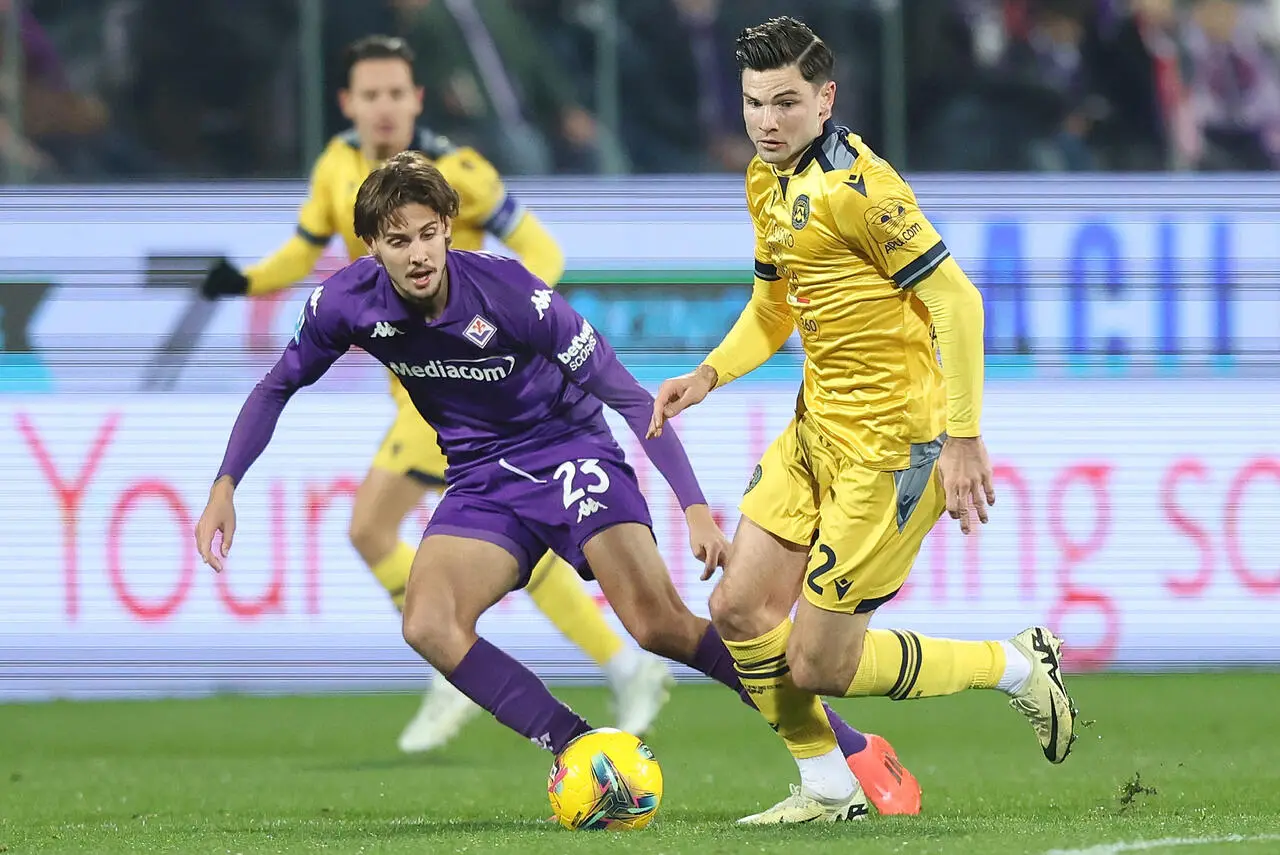 FLORENCE, ITALY - DECEMBER 23: Jurgen Ekkelenkamp of Udinese Calcio in action during the Serie A match between Fiorentina and Udinese at Stadio Artemio Franchi