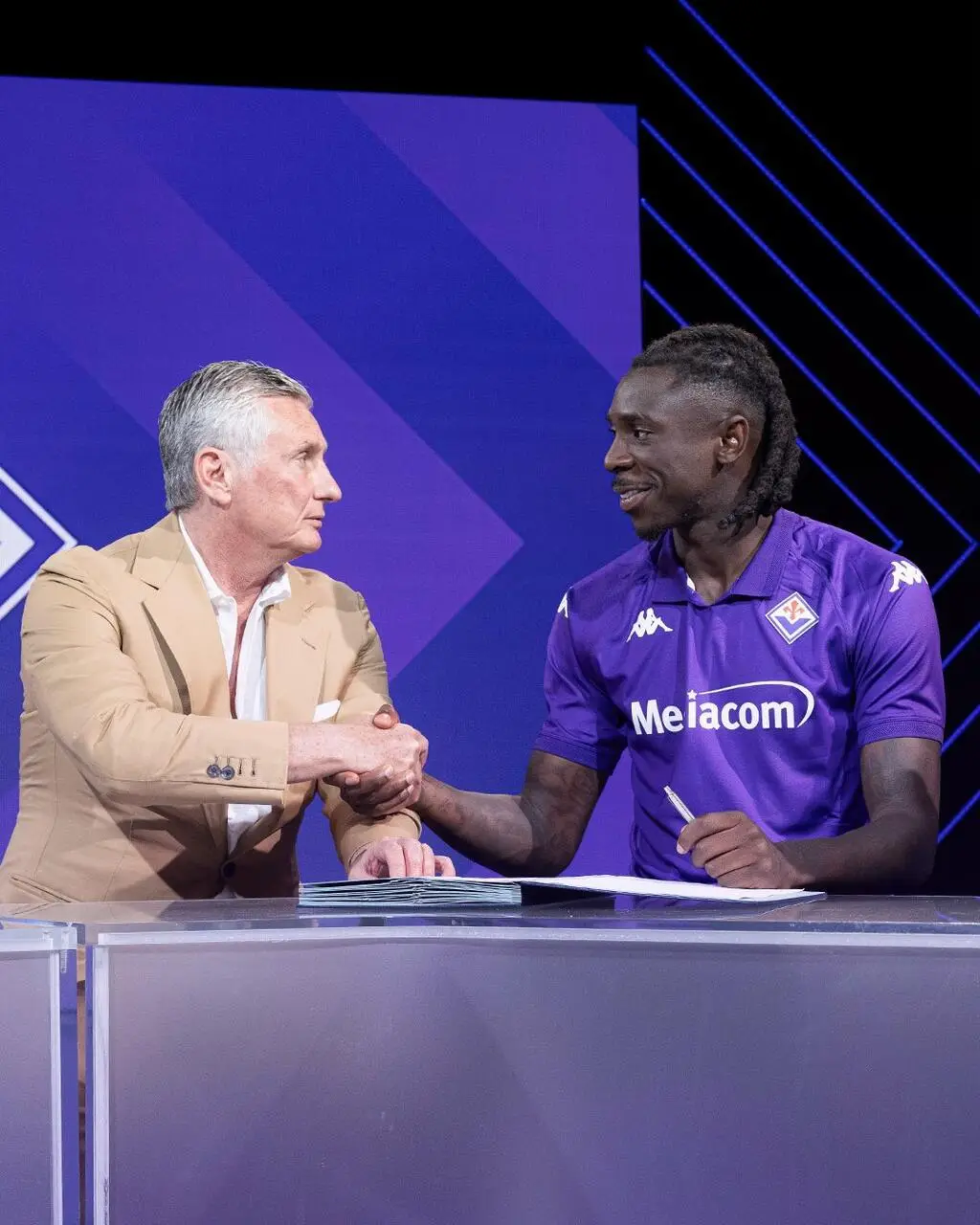 Kean, Pradé foto profilo ufficiale X @acffiorentina