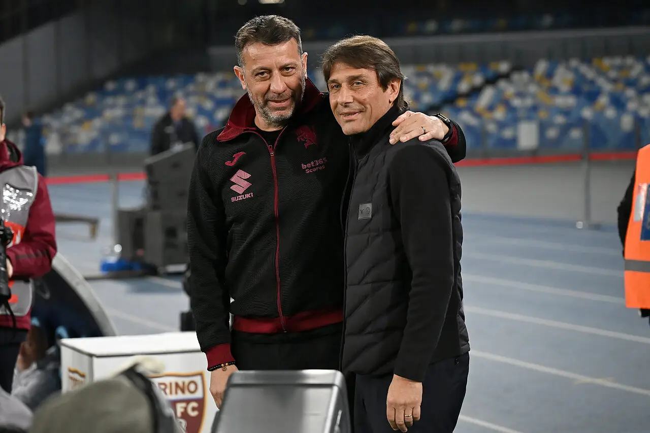 Antonio Conte e Roberto D'Aversa in Napoli Torino
