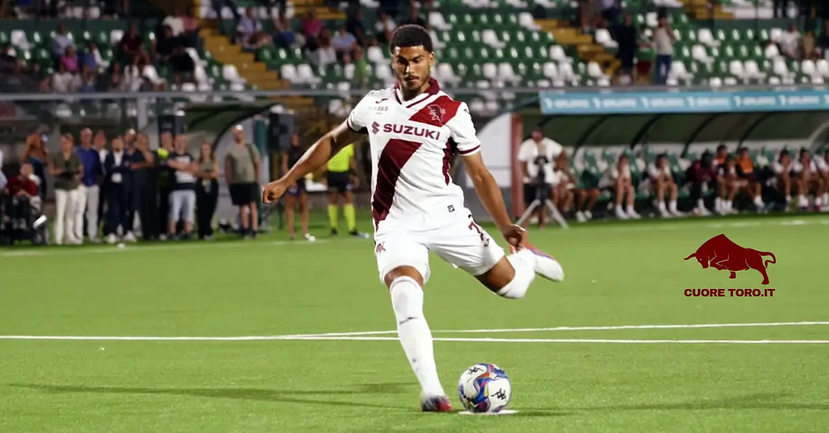 Zakaria Aboukhlal calcia un rigore in Avellino Torino