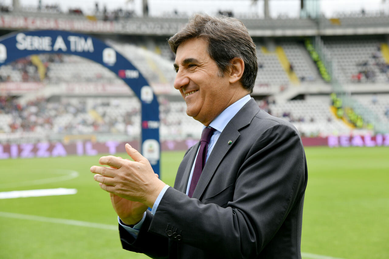 President of Torino FC Urbano Cairo before the Serie A match between Torino FC and SS Lazio at Stadio Olimpico di Torino on May 26, 2019 in Turin, Italy
