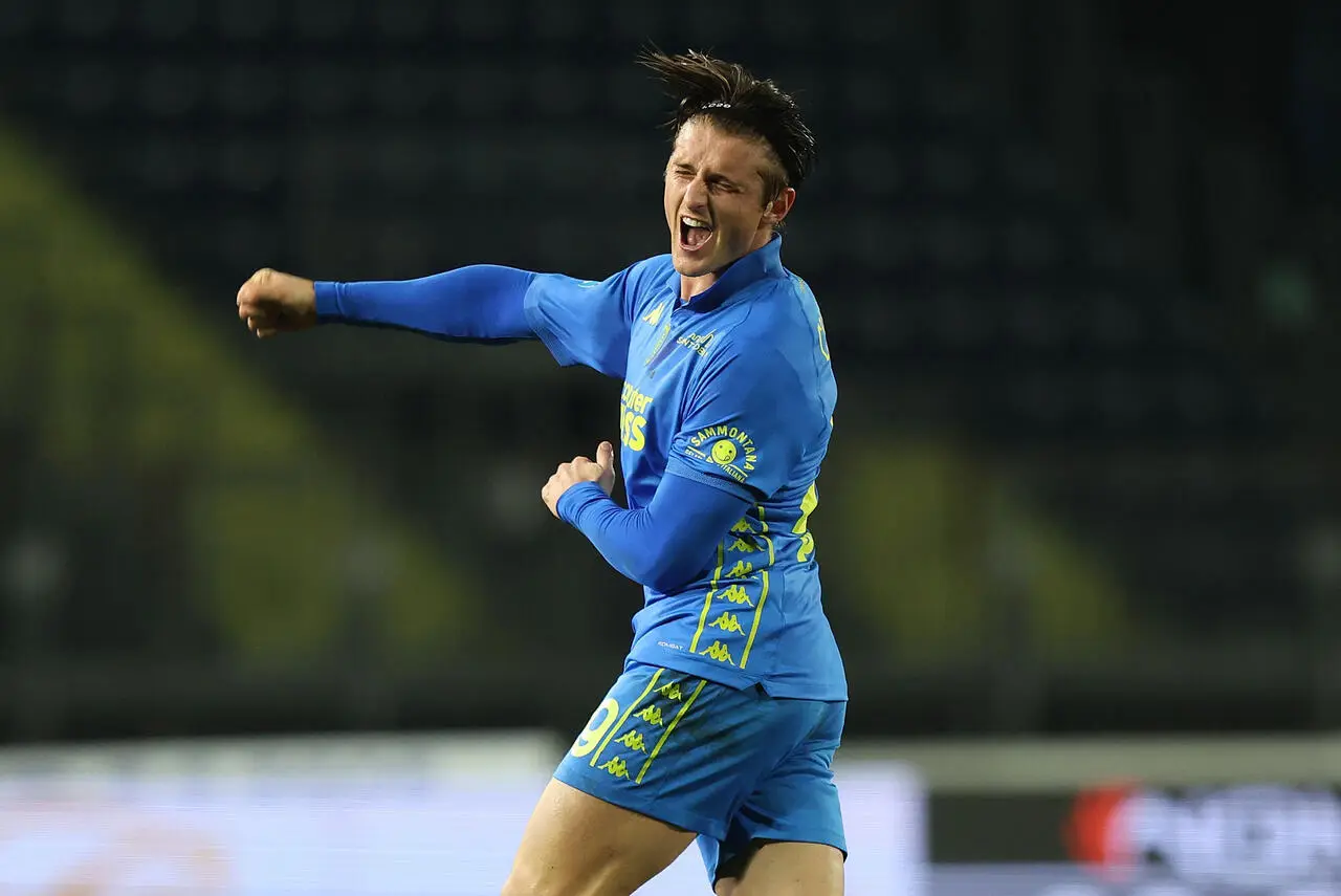 Lorenzo Colombo, attaccante del Milan in prestito all'Empoli