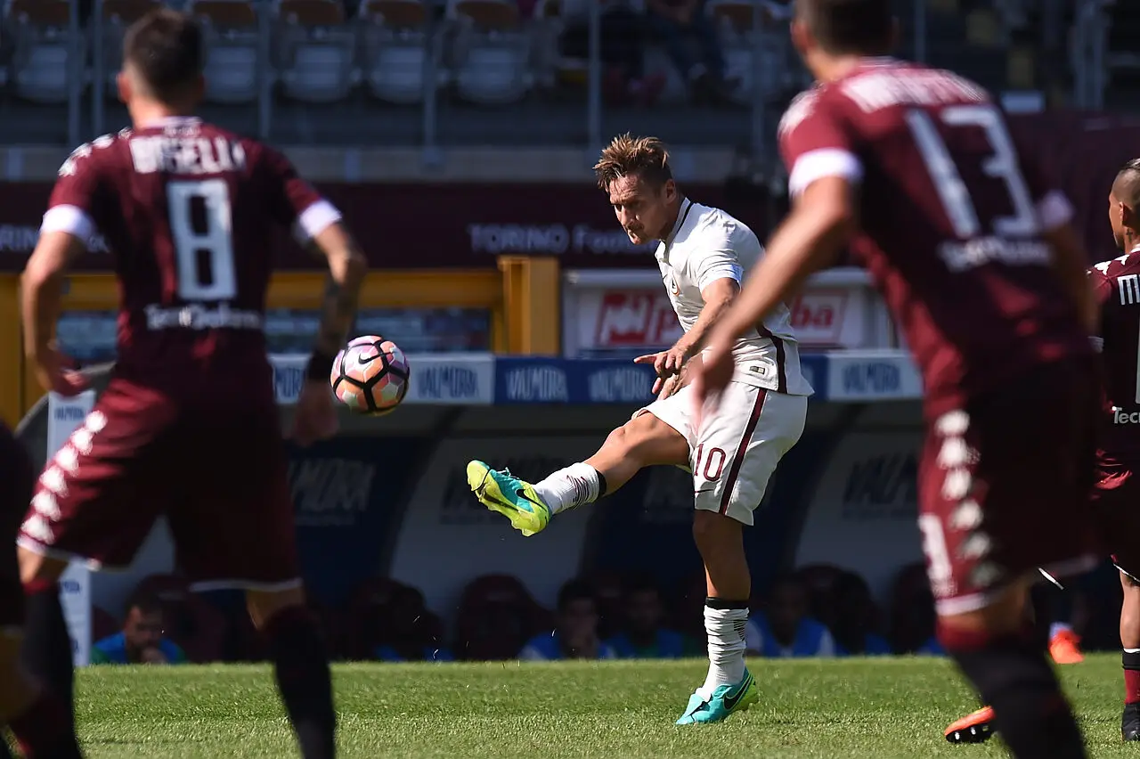 Francesco Totti in Torino Roma del 2016