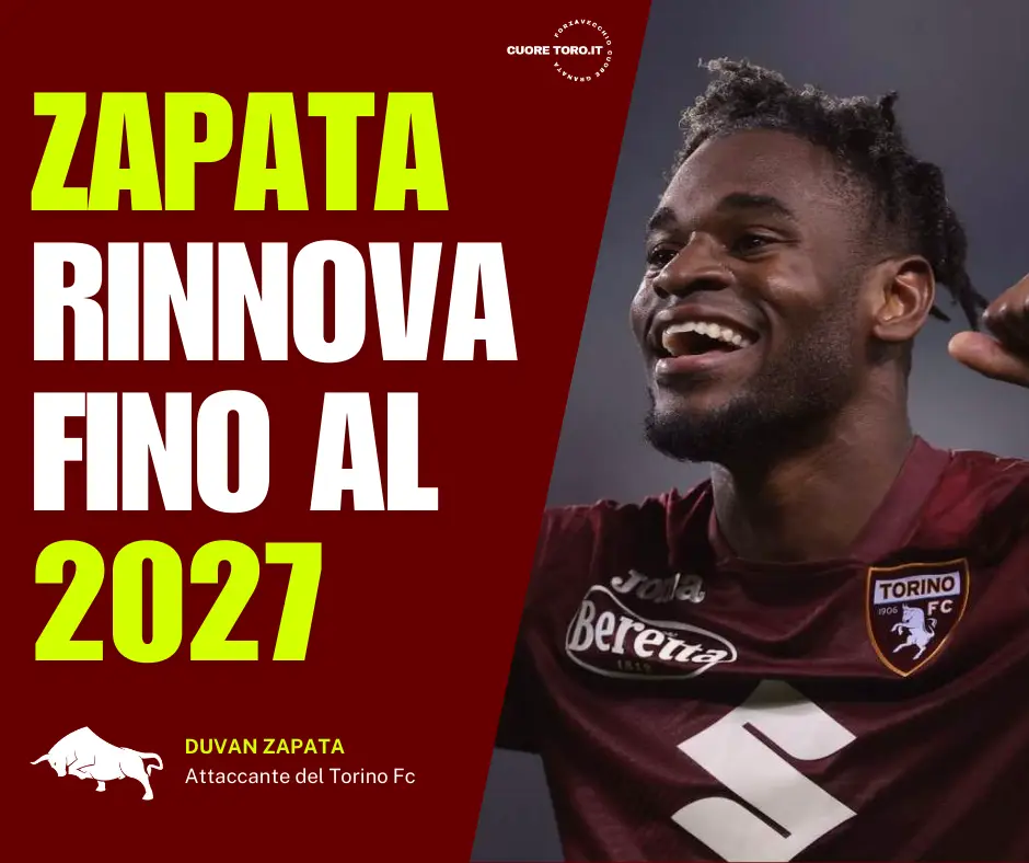 Duvan Zapata rinnova col Torino fino al 2027