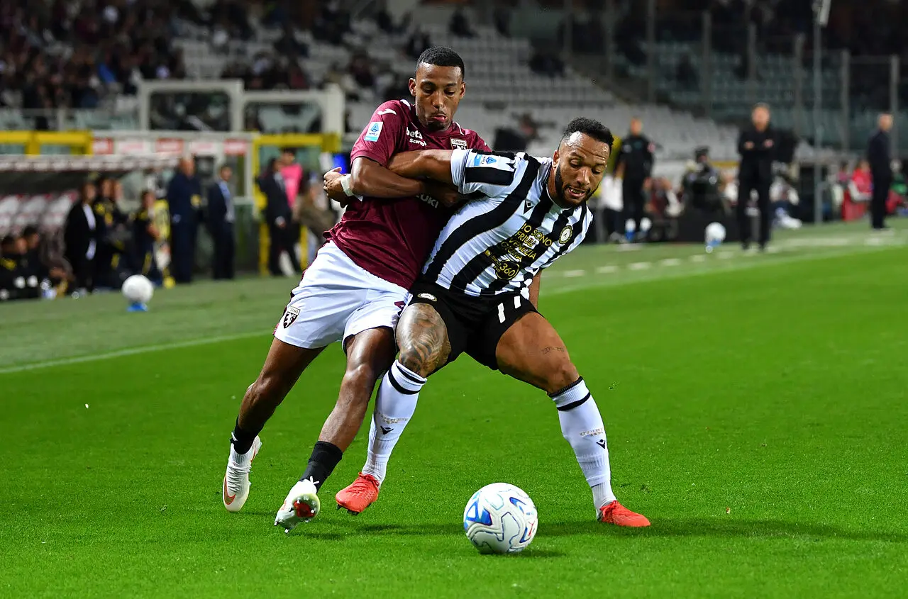 Rafik Belghali e Enzo Ebosse in Torino Udinese