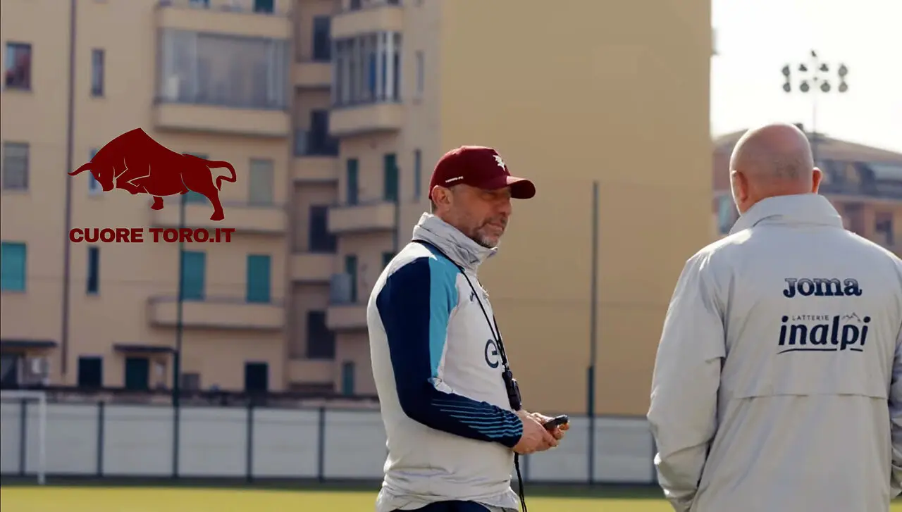 Roberto D'Aversa, allenamento al Filadelfia - Torino