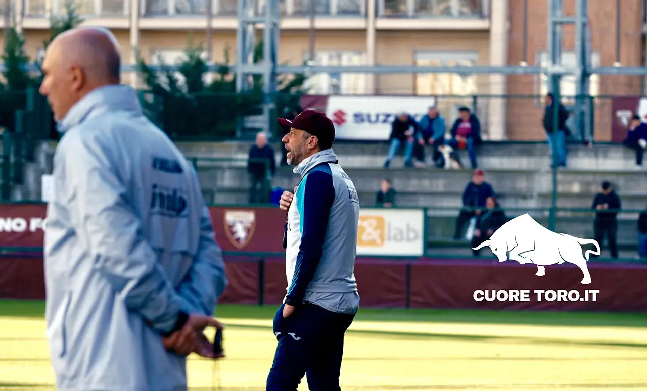 Roberto D'Aversa, allenamento al Filadelfia