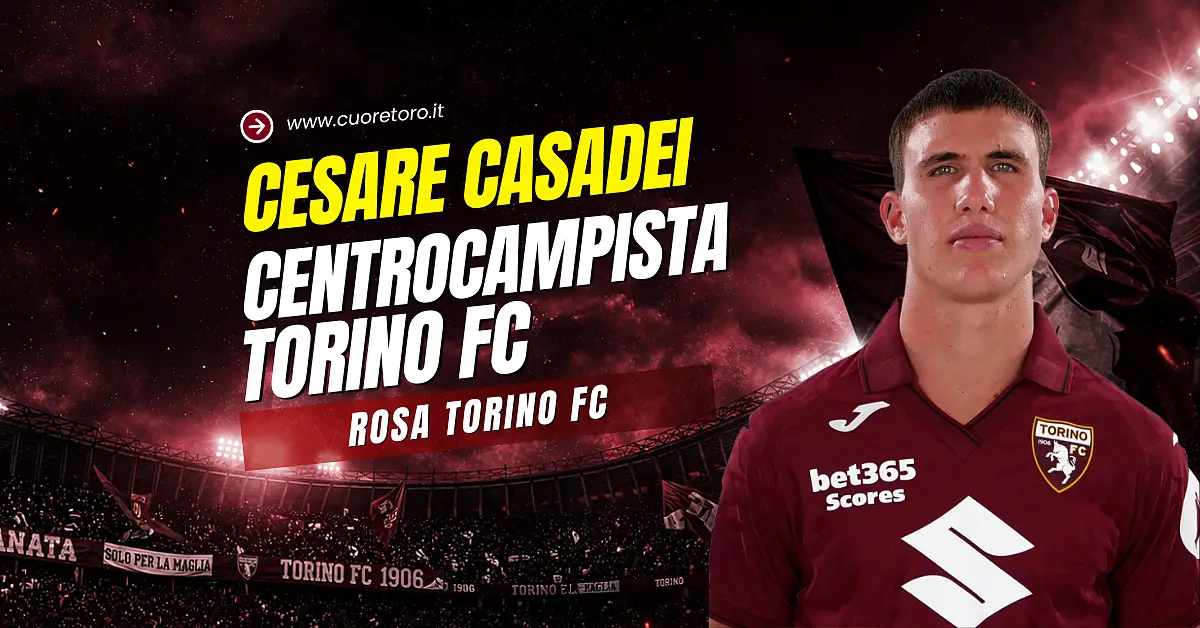 Cesare Casadei, centrocampista del Torino Fc